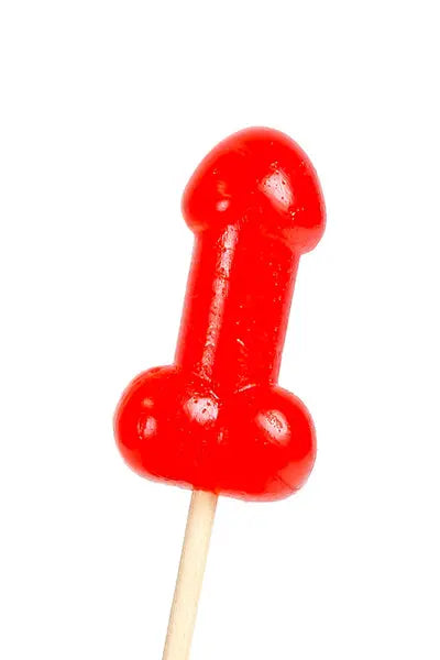 Sucette pénis à la cerise avec effet chauffant épicé Secret Play