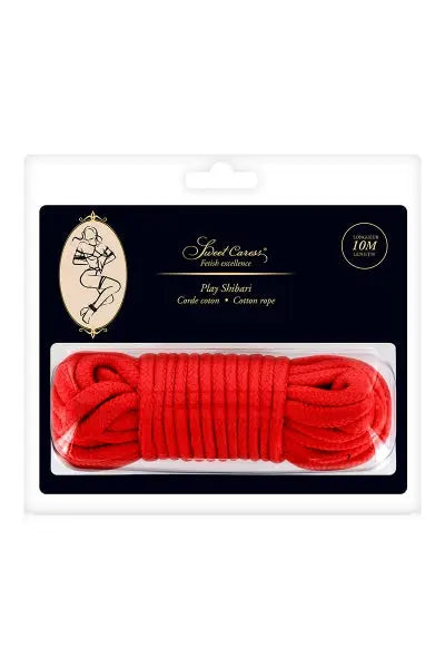 Corde de bondage rouge 10m - Sweet Caress Sweet Caress