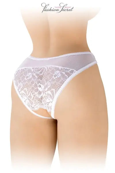 Tanga blanc ouvert Ava - Fashion Secret Fashion Secret