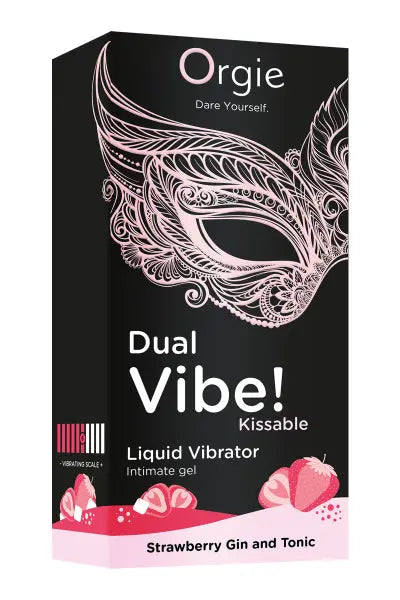 Gel d'excitation Dual Vibe Strawberry Gin Tonic Liquid Vibrator Orgie