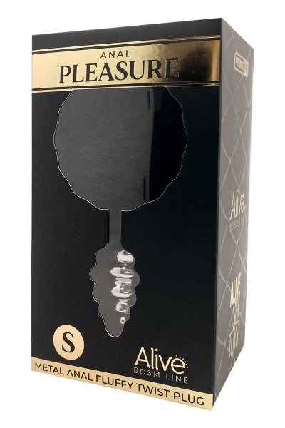 Plug métal Fluffy Twist S noir - Alive Alive