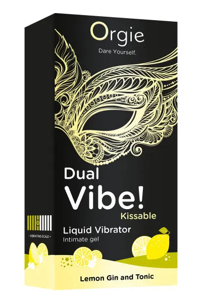 Gel d'excitation Dual Vibe Lemon Gin Tonic Liquid Vibrator Orgie