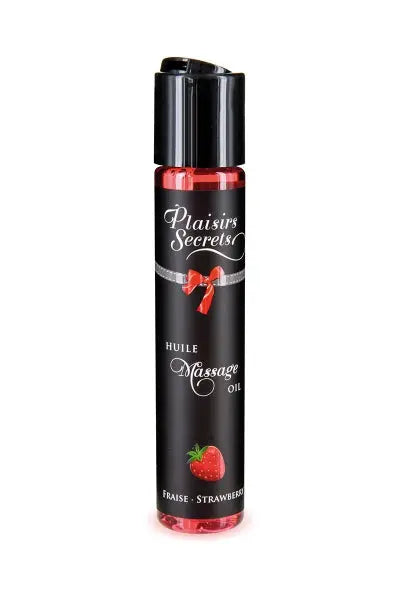 Huile de massage gourmande - Fraise Plaisir Secret