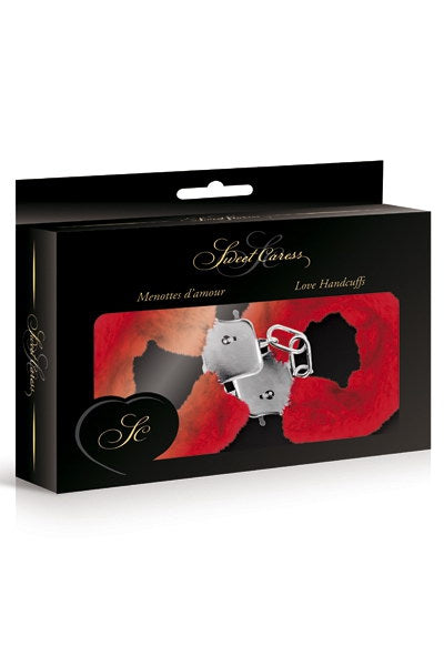 Menottes de poignets rouge Sweet Caress