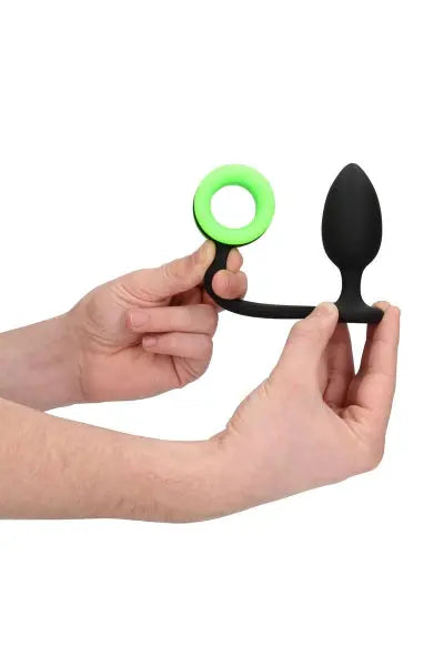 Plug avec cockring phosphorescent - Ouch Ouch!