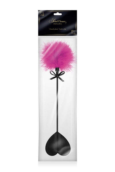 Tapette coeur avec pompon fuchsia - Sweet Caress Sweet Caress