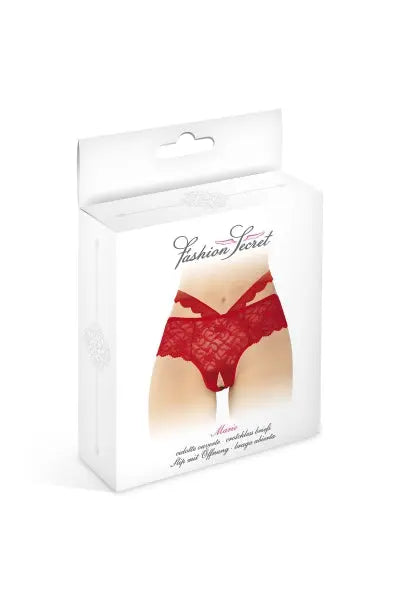Culotte ouverte rouge Marie - Fashion Secret Fashion Secret
