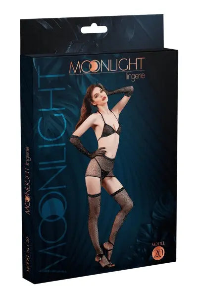 Ensemble résille et strass  N°20 - Moonlight MoonLight Lingerie
