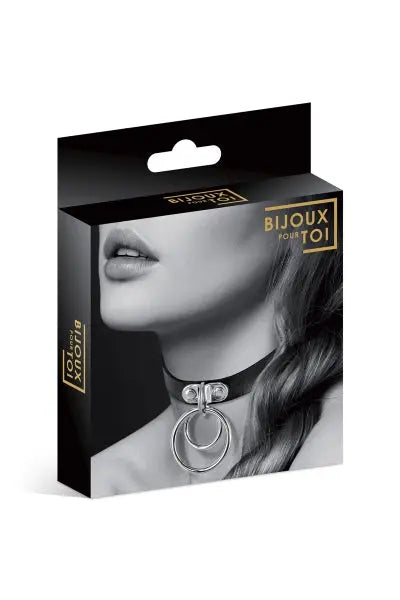 Collier Fetish avec double  anneau - Bijoux pour Toi Bijoux pour toi