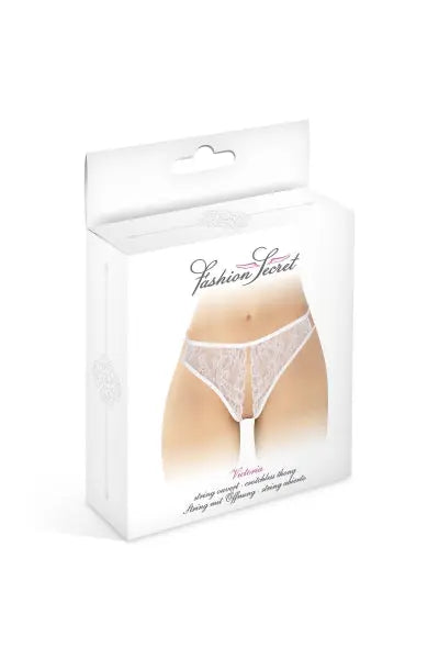 String blanc ouvert Victoria - Fashion Secret Fashion Secret