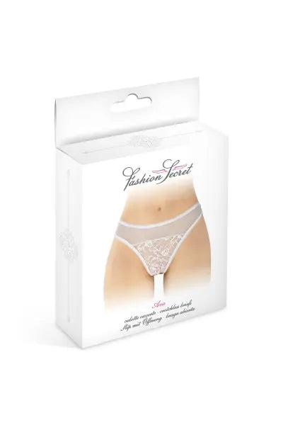 Tanga blanc ouvert Ava - Fashion Secret Fashion Secret