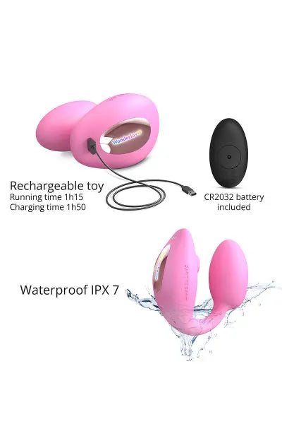 Double stimulateur Wonderlover rose - Love to Love Love to Love