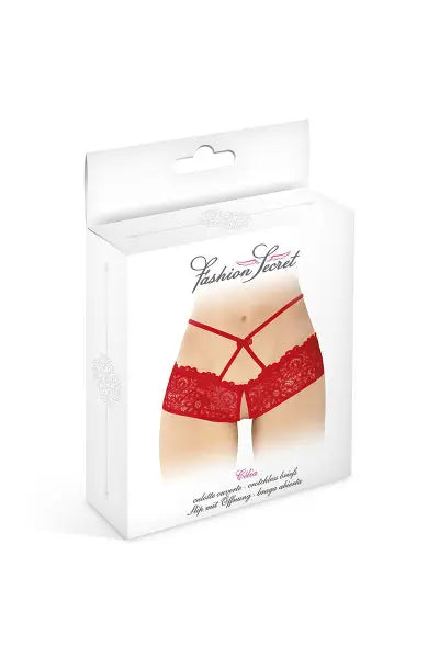 Culotte ouverte rouge Celia - Fashion Secret Fashion Secret