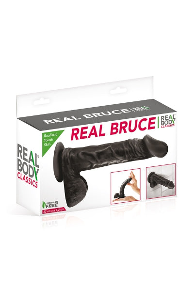 Gode réaliste 23 cm - Real Bruce Noir Real Body