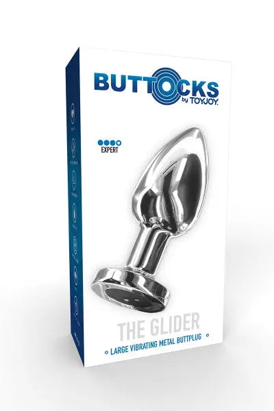 Plug vibrant en métal The Glider L Toy Joy