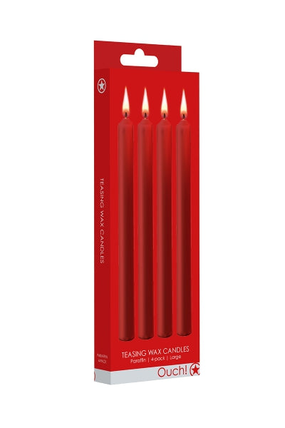 4 bougies SM rouges Large - Ouch! Ouch!