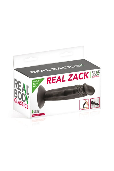 Gode réaliste 16 cm noir - Real Zack Real Body