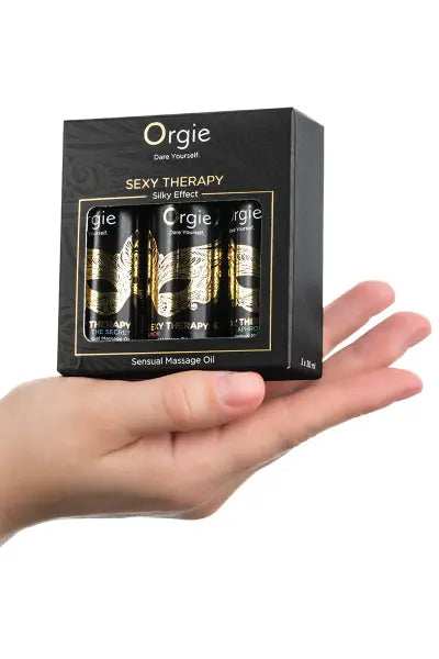 Coffret 3 huiles de massage sensuel Sexy Therapy Collection Orgie