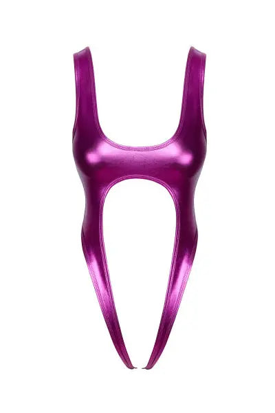 Body rose métallisé ouvert à l'entrejambe - Cotelli Lingerie Cotelli Lingerie