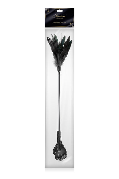 Mini cravache main avec plumes noires - Sweet Caress Sweet Caress