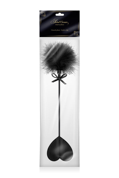 Tapette coeur avec pompon noir - Sweet Caress Sweet Caress