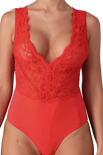 Body rouge Evalie - Passion Passion lingerie