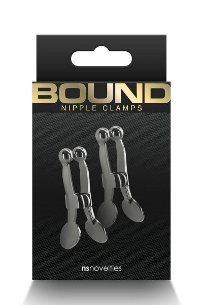 Pinces à tétons Bound noir NS Novelties