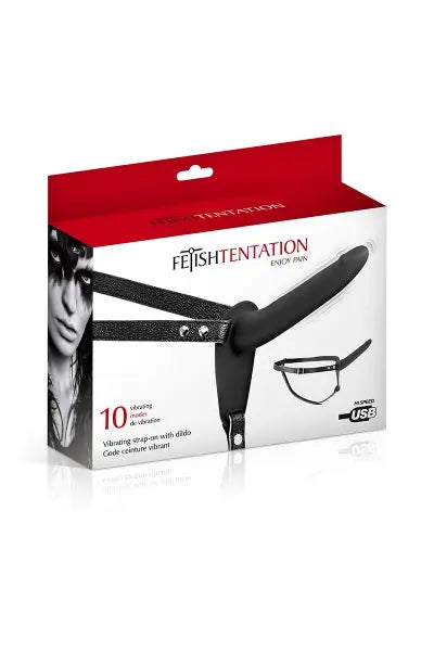 Gode ceinture noir vibrant Fetish Tentation Fetish Tentation