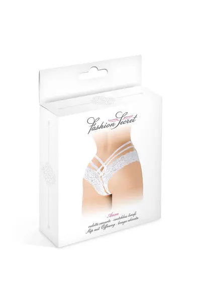 Tanga ouvert Anne - blanc Fashion Secret