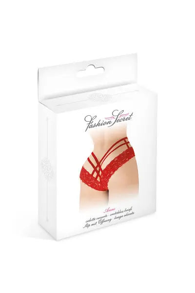 Tanga ouvert Anne - rouge Fashion Secret