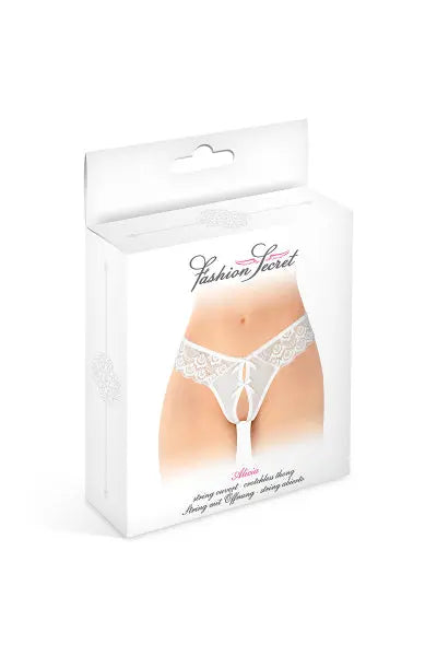 String ouvert Alicia blanc - Fashion Secret Fashion Secret