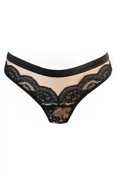 String tulle et dentelle noir V-10718 - Axami Axami
