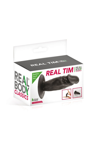 Plug anal réaliste noir 11 cm - Real Tim Real Body