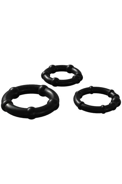 Set 3 Cockrings noir Babooom - Wooomy Wooomy
