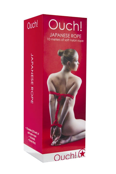Corde de bondage Japonais 10m rouge - Ouch Ouch!
