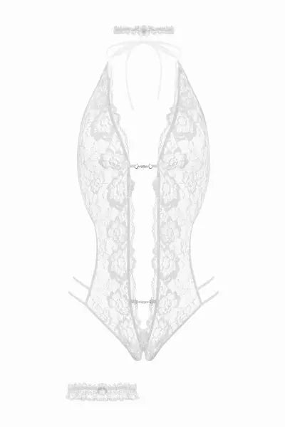 Ensemble body ouvert Renee blanc - Christine Christine