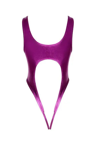 Body rose métallisé ouvert à l'entrejambe - Cotelli Lingerie Cotelli Lingerie