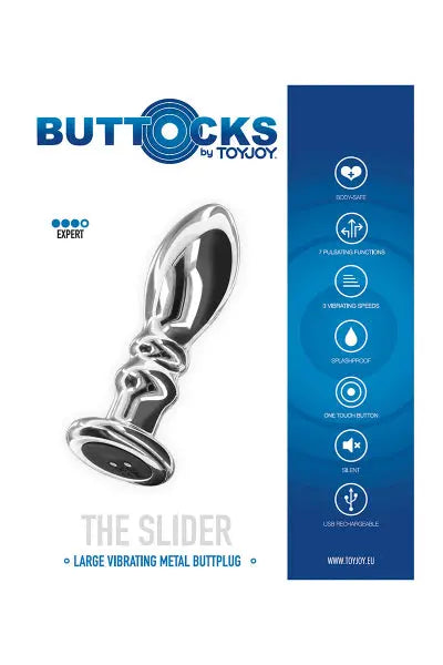 Plug vibrant en métal The Slider L Toy Joy