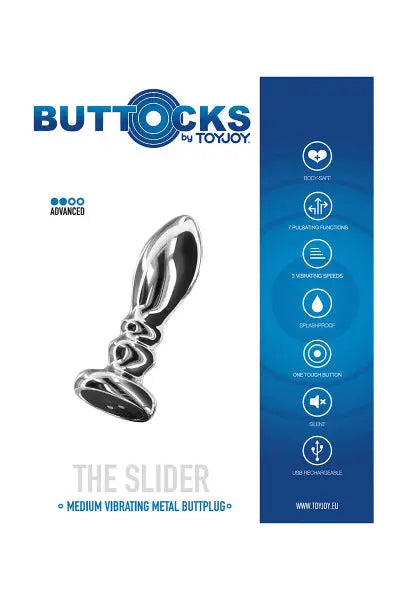 Plug vibrant en métal The Slider M Toy Joy