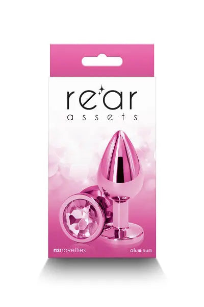 Plug bijou aluminium chromé rose M NS Novelties