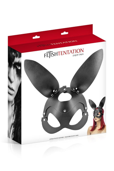 Masque bunny simili cuir réglable - Fetish Tentation Fetish Tentation