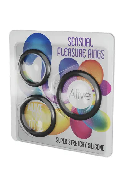Kit 3 cockrings Sensual Pleasure Rings - Alive Alive
