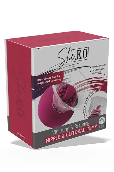 Pompe à clitoris et tétons rotative et vibrante - She.E.O. She.E.O