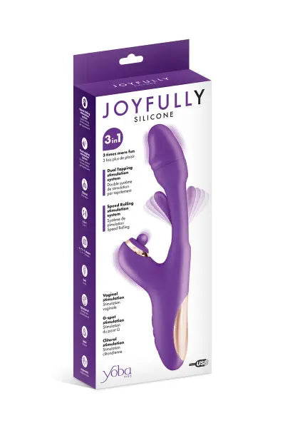 Vibromasseur rabbit 3-en-1 Joyfully violet - Yoba Yoba