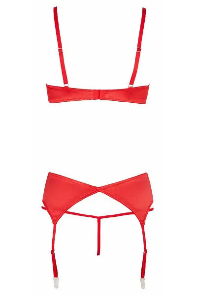 Ensemble lingerie 3 pièces ouvert rouge - Cottelli Lingerie Cotelli Lingerie