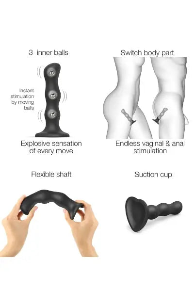 Geisha Dildo XL Noir - Strap-On-Me Strap-on-Me