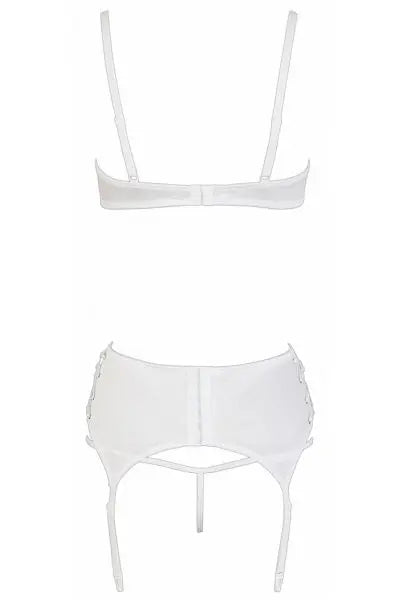 Ensemble lingerie 3 pièces ouvert blanc - Cottelli Lingerie Cotelli Lingerie