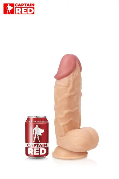 Gode XXL The Strong 26 x 6,5 cm - Captain Red Captain red