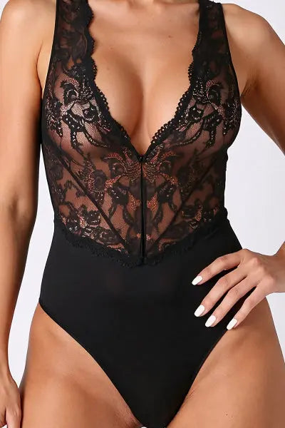Body noir Evalie - Passion Passion lingerie