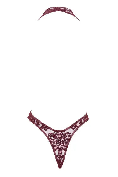 Body en tulle floqué Kink Royal F386 - Noir Handmade Noir HandMade